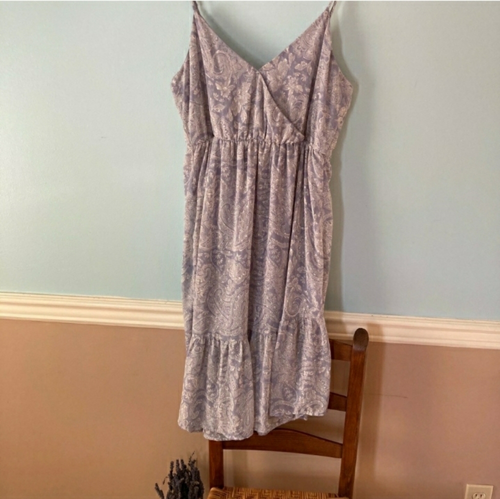 NWT Parc & Lex Lavendar Floral dress Size L